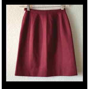 Bobbie Brooks Union Made 70's Tagged Red Wool Blend Mini Skirt Size 5